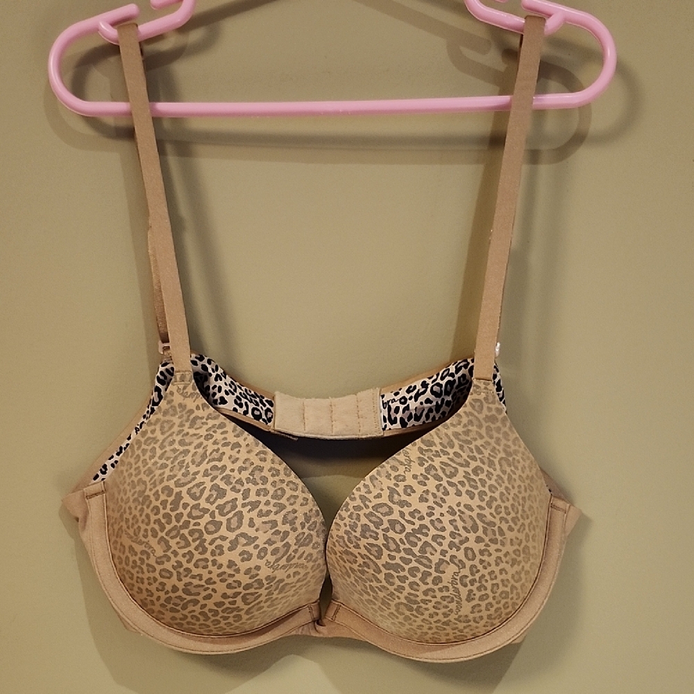 Leopard Print Women's Wounder Bra 34b Push Up